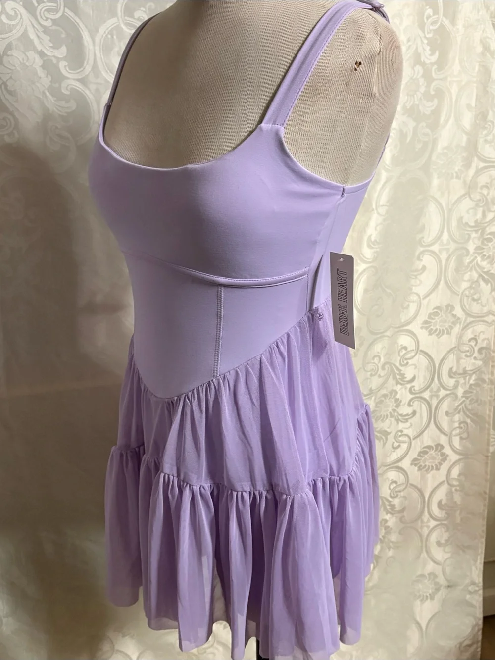 NWT- Derek Geart corset pirouette mini athletic  dress with skirts size m - Picture 3 of 16